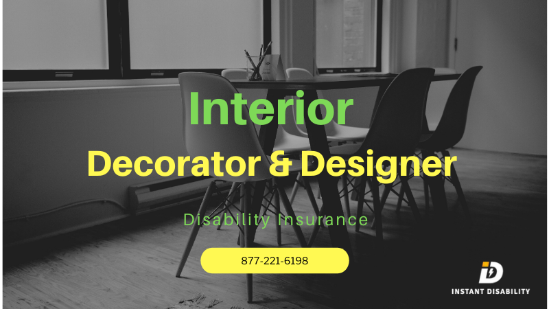Interior Decorator and Designer Disability Insurance
