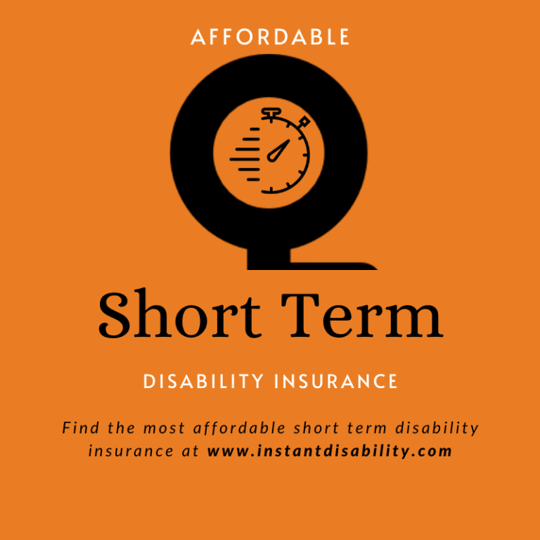 Affordable Short Term Disability Insurance Instant
